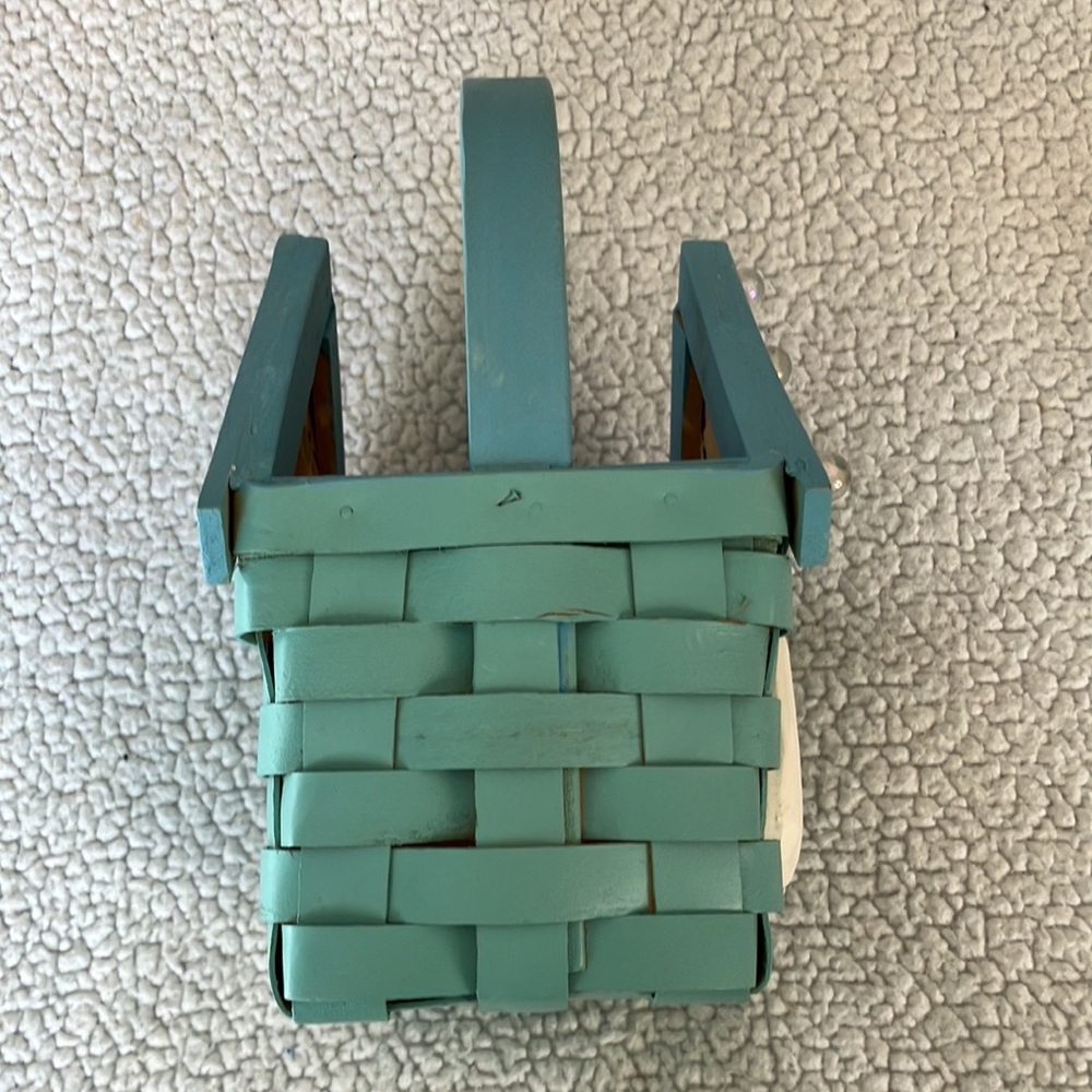 Easter Basket Kids Woven Wood with Handle Bunny Face - Picture 7 of 10
